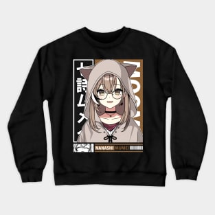 Nanashi Mumei with Hoodie Crewneck Sweatshirt